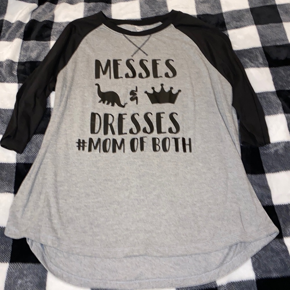 Mom of both baseball tee